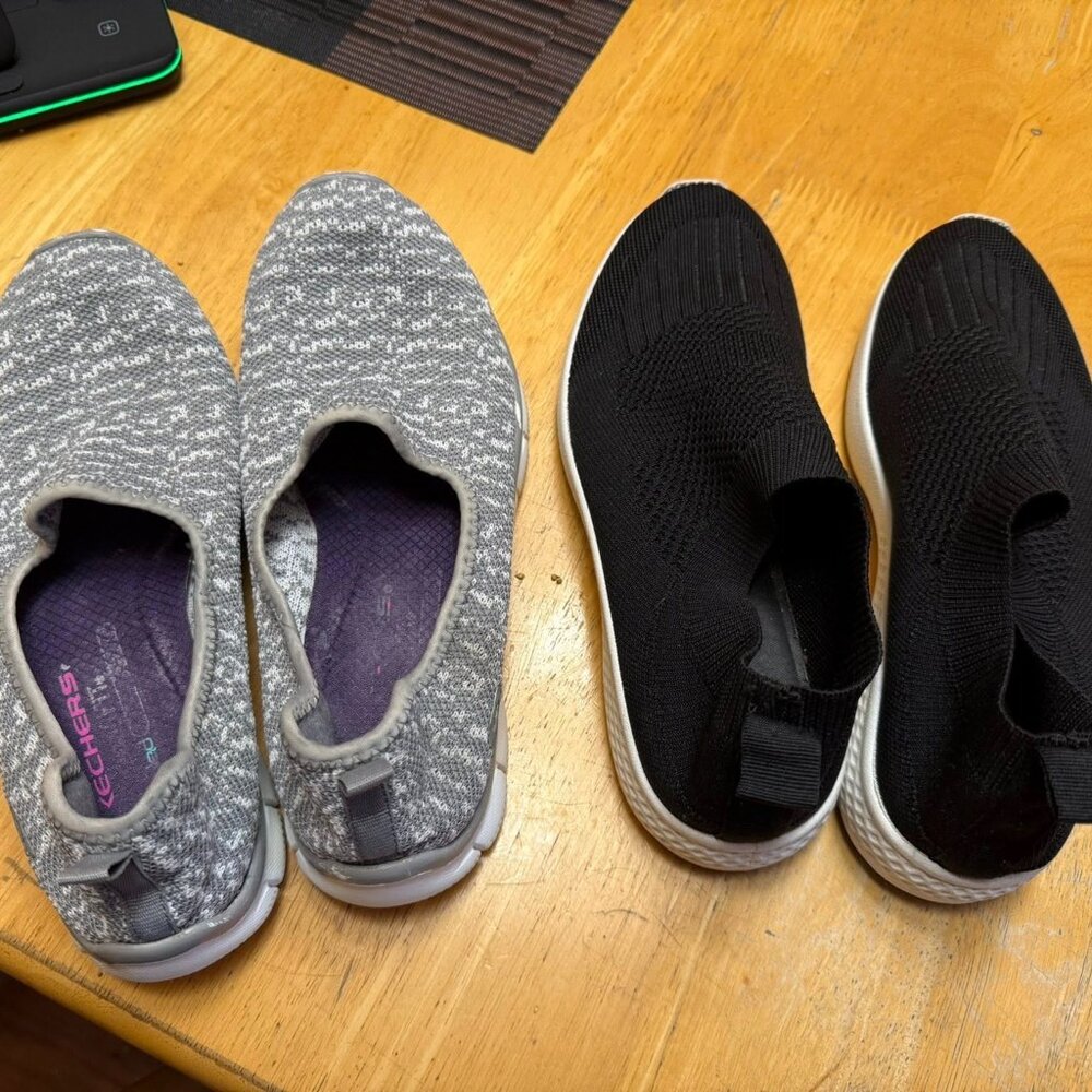 2 Pairs of used Skechers - Size 7 - Bundle 5/$25